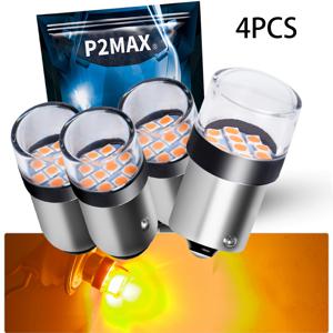 4개 LED 차량 라이트, 후면 안개등, 후진등, 방향 지시등, BAY15D G18, 1156 1157 R5W, Ba15S, P21W, 3030 고휘도 헤드라이트 사용, 다양한 색상 선택 가능, 12V, 배터리 없음