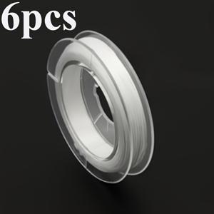 2D 플랫 - 6개 고품질 탄성 비즈 실 - 플랫 탄성 실, 롤당 393.7인치, 폭 0.8mm, 주얼리 공예 향상, 수제 목걸이 및 팔찌 직조, 비즈 공예에 적합