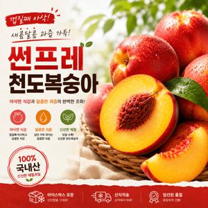 썬프레 천도복숭아 고당도 프리미엄 복숭아 1kg