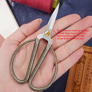 1개 스틸 재봉 가위 레트로 꼬리 자수 원단 바느질 공예 도구 DIY 수공예용 바늘 작업 가위
