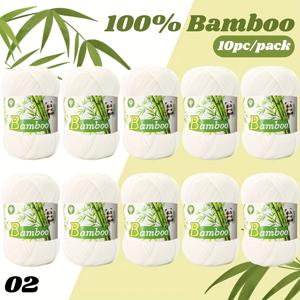 10개 대나무 섬유 털실, 500G, 통기성 좋고 편안함, 코바늘 뜨개질, 티셔츠, 숄, 스카프, 스웨터, 재킷, 모자, 가디건 및 추가품 제작에 적합, 봄, 여름, 가을 손뜨개품 필수품, 부드럽고 매끄러운 털실