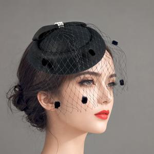 결혼식 및 기타 행사를 위한 패셔너블한 헤드피스, 발렌타인데이 선물, 여성을 위한 한국 스타일 보우 베일 미니 탑햇, 티파티, 칵테일 파티, 코퀼리온 모자, 할로윈, 크리스마스, 연례 회사 파티, 총ôn 파티 액세서리에 적합