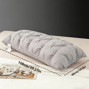 고급스럽고 부드러운 특대형 초롱롱 커플용 베개솜, 침실 침구용 롱필로우, 편안한 수면을 위한 롱필로우솜, 호텔 및 가정용 싱글/더블용, 높은 베개 1개, 수면 및 목 보호용, 반동이 느린 롱필로우, 등형, 엎드린 자세, 옆으로 자는 자세용 , 성인 및 임산부용 베개, 독서용 베개, 커플용 더블 베개솜