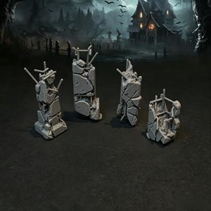 RPG/D&D 테이블탑 게임 지형 액세서리 암 캐릭터 모델 포함 - 전략 게임, SF 장식, 게이머를 위한 미니어처 피규어 선물에 적합한 ABS 소장용 조각상, D&D 테이블 장식 및 롤플레잉용 내구성