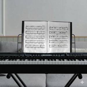 투명 슬리브형 A4 악보 폴더, 우아한 음악 테마 프레젠테이션북, 피아노, 아트 , 증명서 및 레시피용 문서 정리 전시책