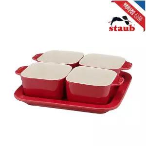 [스타우브](강남점) 세라믹 사각서빙세트 체리 (ST40511-119)