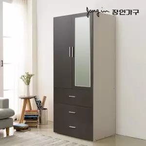 장인가구 블리스 800 3단서랍 수납형 거울옷장