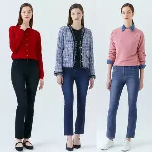 [뱅뱅][뱅뱅]뱅뱅 22FW 여성 스트레치 밴딩 데님 3종_638060