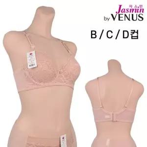 비너스 자스민 B C D컵 레이스 홑겹 와이어 풀컵 빅사이즈 브라 여름 시스루 망사 브래지어 속옷 1267