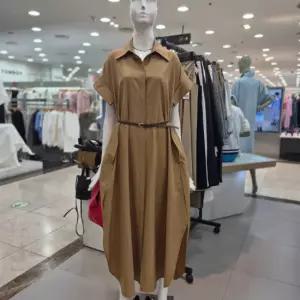 카라넥 벨티드 롱 원피스 SAOPC1631DG
