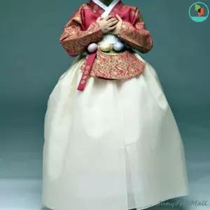 색동한복 여아 설빔 홍아당의 여아당의한복 여아한복드레스 날개베이지