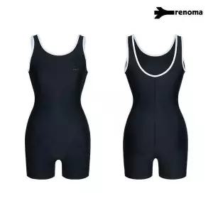 [레노마수영복]여성 베이직 2부 반신수영복 블랙 RN-LS2F861-BK_CA