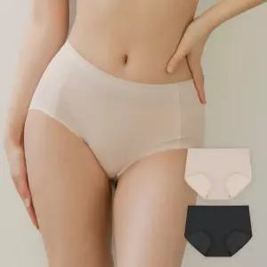 [판도라by비비안]여성 베이직 심리스 노라인 맥시 팬티 스킨 블랙 PPT7135V