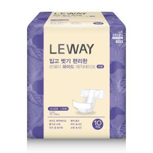 르웨이 겉기저귀 와이드 매직대형 10개x8팩(80개) 성인기저귀 통기성필름