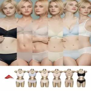 [라이크라]라이크라 노와이어 옆구리 3단 보정 홈쇼핑 브라팬티세트 2종 6+6