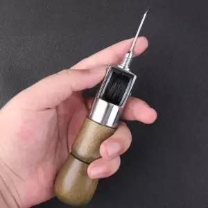 가죽 손 바느질 도구 DIY 수공예 바늘 가죽 바느질 키트 송곳 핸드메이드 작업 미싱