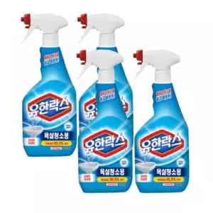 유한락스 욕실청소용 500ml 4개