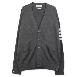 라프리마 [THOM BROWNE] 톰브라운 남성 4-바 울 스트라이프 가디건 MKC002AY1014-038