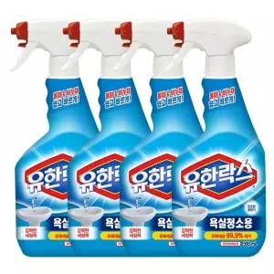 유한락스 욕실청소용 500ml 4개