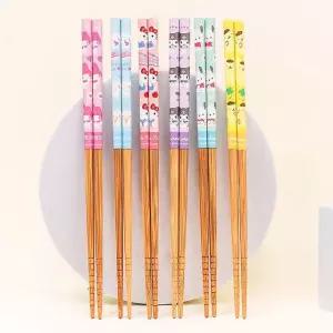 산리오캐릭터즈 대나무 젓가락 6PK /아동식기/이유식기/유아식기/스텐젓가락