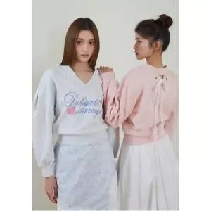 [갤러리아] [BLUE LABEL]백 포인트 리본 V넥 스웨트셔츠 ES2OTL04