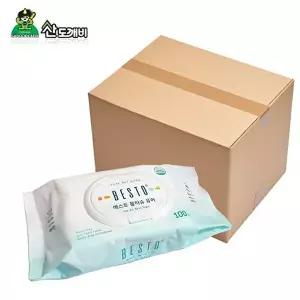 제이오마켓 베스토퓨어 물티슈 100매 캡형 한박스 24개입