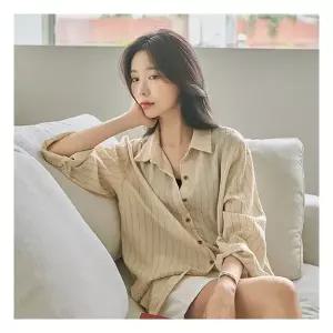 {백화점 상품} [저스트원] [JUST BETTER] 워터리 가벼운 줄지 썸머셔츠 493241
