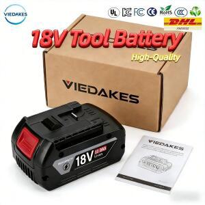보쉬 18v 배터리용 고성능 18V 12000mAh 18650 리튬 LED 표시등 충전식 내장 BMS