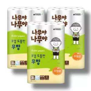 나무야나무야 3겹 도톰한 무향 30m 30롤 3개