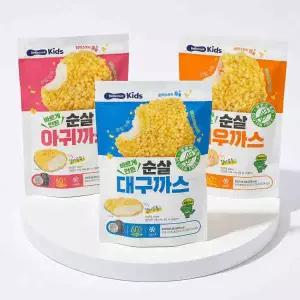 베베쿡 바르게 만든 순살 생선까스(대구/새우/아귀) 골고루 3개(350g x 3개)