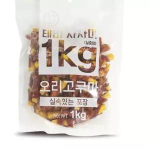 D18 Tabby 테비사사미 실속포장 1kg 오리바슬라이스 건조간식 건강한재료강아지간식 oo7C68C