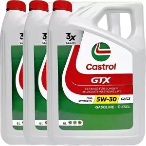 캐스트롤 GTX 6리터 SP C2 C3 5W30 6L 엔진오일 3개