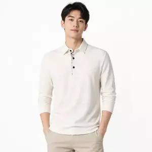 남성 체크 와플 긴팔 카라 티셔츠 ON-KAA-QWE81414