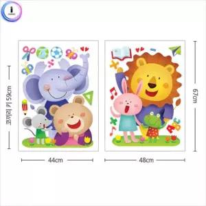NEW동물친구들 몰딩시트지 현관문스티커 c26 디자인스티커 펀빅 FDT-2223AB