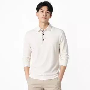 남성 체크 와플 긴팔 카라 티셔츠 ON-KAA-QWE81414