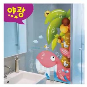 c26 디자인스티커 펀빅고래야자 현관문스티커 몰딩시트지 FDT-2211