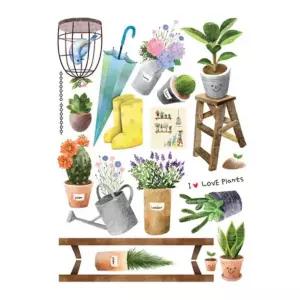 c26 몰딩시트지 데코인테리어I 현관문스티커 디자인스티커 Plants love FDT-21109