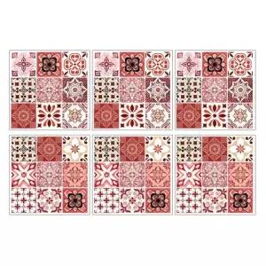 c26 디자인스티커 현관문스티커 몰딩시트지 모던TILE유러피언레드 GS-706