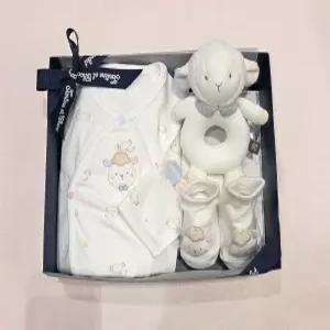 타티네 쇼콜라 에디배냇가운+단말+에디딸랑인형세트 TNQRNG021W-SET 120159