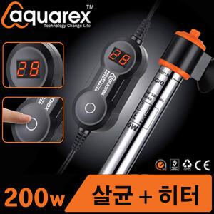 아쿠아렉스 살균 히터 GT-200W 외부 온도조절기 /수족관 어항 수조 열대어 온도계 구피 거북이 수온계 베타