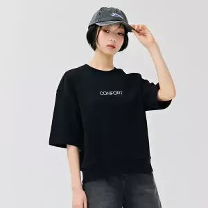 [하프클럽/체이스컬트]W 레터링 5부 티셔츠