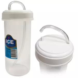 빨대컵(300ML)병원물컵 덕신 빨대물병 용PP빨대-병원컵.빨대컵.플라스틱.덕신.빨대물병