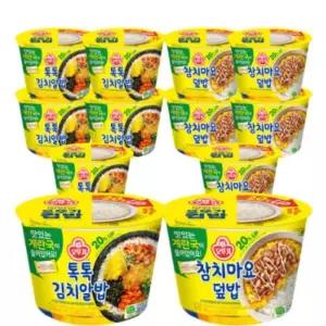 오뚜기 컵밥 톡톡 김치 알밥 + 참치 마요 덮밥 6세트