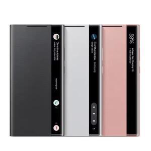 삼성 호환용 미러 스마트 뷰 플립 케이스용 기존 Galaxy Note20Ultra 5G 전화 LED 커버