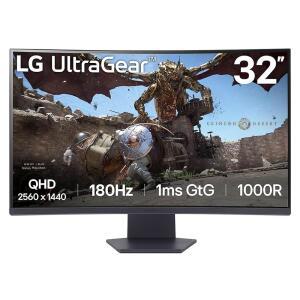 LG 32GS60QC-B 울트라기어 32인치 커브드 게이밍 모니터 QHD (2560x1440) 180Hz 1ms 1000R AMD 프리싱크 HDR10 HDMIx2 디스플레이포트 무경계 디자인 블랙 스태빌라이저 DAS 크로스헤어 F 카운터
