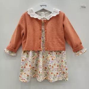 미니플로럴원피스세트(가디건)(ORANGE)01S524058GN