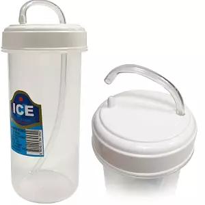 덕신 PP빨대 빨대물병 빨대컵 병원물컵 300ml 물병 서치생활