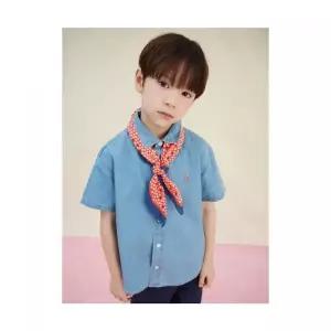 빈폴 키즈 빈폴 BEANPOLE KIDS 데님 반소매 셔츠 스카이 블루 (BI5765UE2Q) (BI5765UE2Q) (BI5765UE2Q) (BI