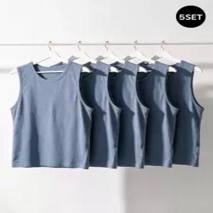 [제임스딘]JD 남성 코튼 이너 청회색 민소매 런닝 5PACK