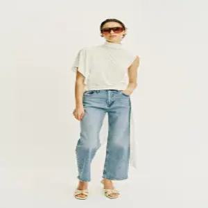 ZARA JEANS Z1975 STRAIGHT 하이웨이스트 - 미디움 블루 1934/041/427